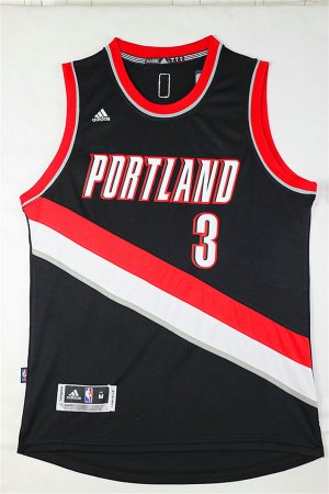 Maillot De Basket Portland Trail Blazers C.J. McCollum 3 Tissus Sportif Fans Edition Noir